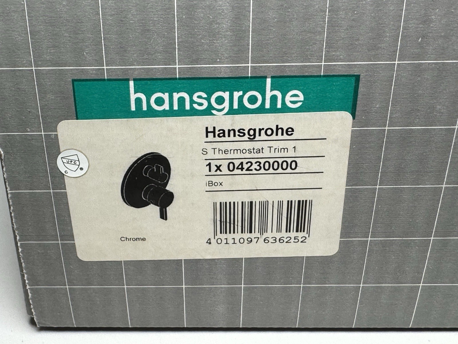 Hansgrohe 04230000 Ecostat S Collection Thermostatic Valve Trim - Chrome