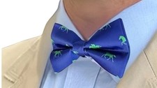 Royal Blue Green Satin Horse Bow Tie Men Pre-Tied Kentucky Race Day Derby Gift
