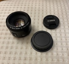 Canon EF 50mm 1:1.8 II Camera Lens 52mm 0.45m/1.5ft