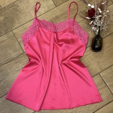 vintage Intimates and sleepware hot pink satin camisole