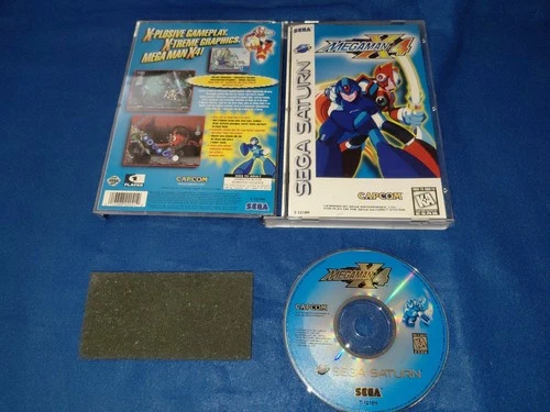 Mega Man X4 Sega Saturn (Working) (Complete In Case)  (Has Reg. Card)