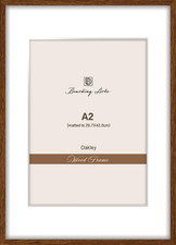 Walnut A2 Wood Poster Frame with Mat for 11.7x16.5  16.5x23.4 Pictures