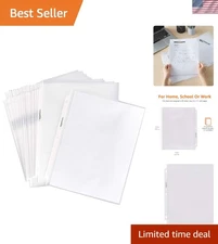 100-Pack Heavy Duty Non-Glare Document Protectors - Clear Polypropylene Sleeves