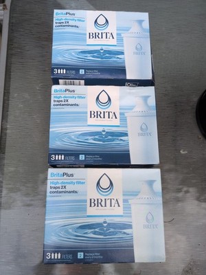 9 Brita PLUS High Density Water Replacement Filters - New