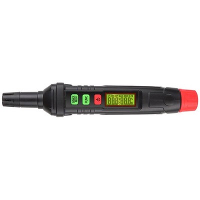 Portable Thermo-Hygrometer 4-in-1 Digital Psychrometer Mini Temperature Humid...