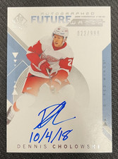 2018-19 SP AUTHENTIC DENNIS CHOLOWSKI #213 FW ROOKIE AUTO INSCRIPTION #ed 22/999