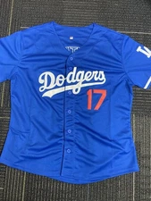  DODGERS JERSEY SHIRT #17 OHTANi Women’ s SIZE XL-Large In Blue