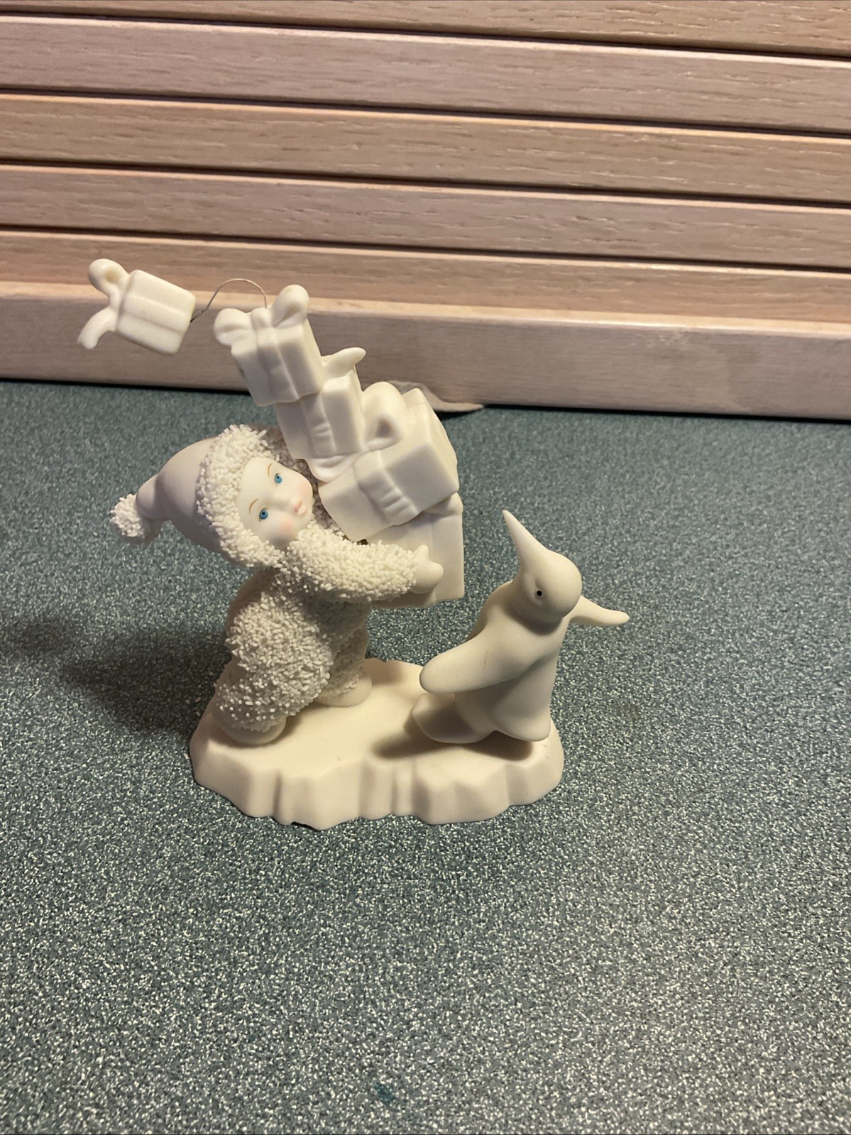 Dept 56 Snowbabies I Have A Lot To Give Figurine with Penguin