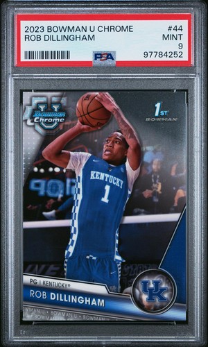 2023 Bowman University Chrome #44 Rob Dillingham PSA 9