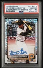 2025 Bowman - Johan De Los Santos #CPA-JDLS 1st Bowman Speckle Auto /299 PSA 10