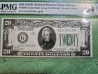 1928B FRN Chicago Fr#2052-Gdgs Dark Green GA Block Woods/mellon PMG 64 EPQ — photo 3