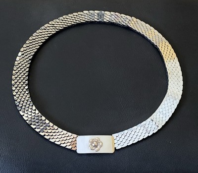 Vintage Silver Metal  Fish Scale  Retro Fashion Belt L
