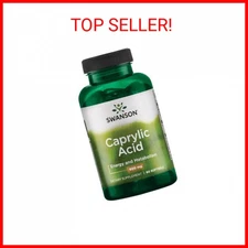 Swanson Caprylic Acid 600 Milligrams 60 Sgels