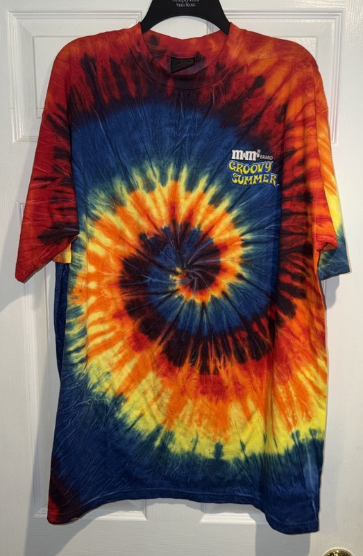 Copa Banana Sunburst Tie Dye T-Shirt Men's Sz XL M & M's Brand Groovy Summer EUC
