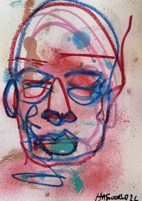 HASWORLD ORIGINAL Kunst Abstrakt Expressionismus Zeitgenössisch A4 Rohmalpapier
