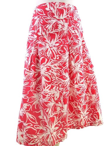 Jupe Femme Rouge Taille M, Coupe Swing Longueur Midi, Parfaite Pour Un Look Rétro Et Décontracté