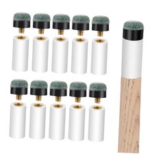 20 Sets Billiard Cues Tips Replacement Kit with White Pool Cue Stick