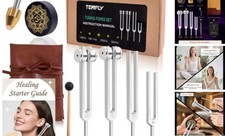 Tuning Forks for Healing Set   Includes 128Hz, Tuning Forks set  4 silver  