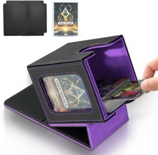 Card Deck Box for MTG Commander, Magnetic Card Display Case, TCG Card Storage Bo