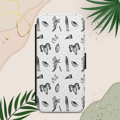 HEXENSYMBOLE MUSTER HANDYHÜLLE FÜR IPHONE SAMSUNG GALAXY FLIP WALLET
