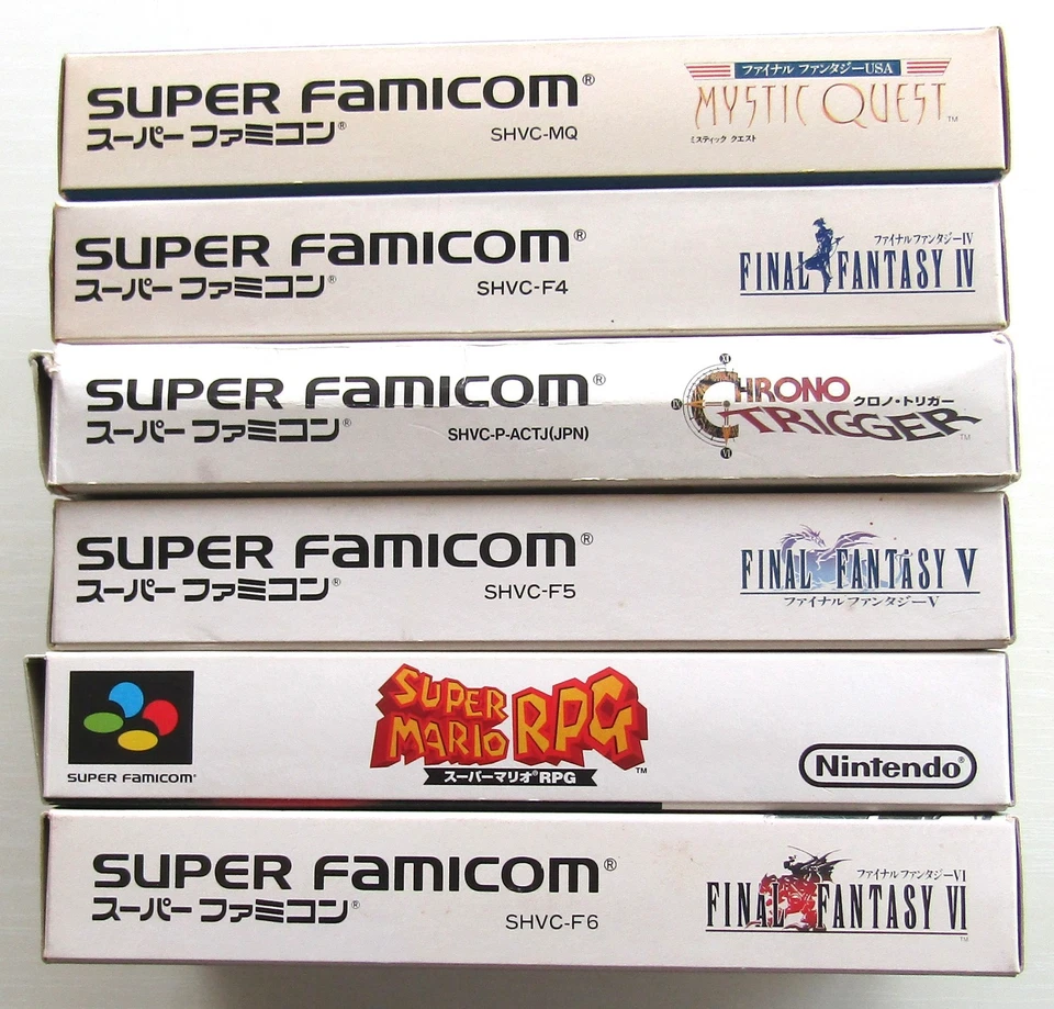 SFC Final Fantasy IV V VI Chrono Trigger Mario Super Famicom set of 6 Japan - Image 3 of 4