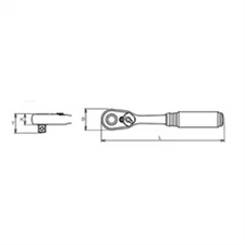 Ko-ken USA 3/8" Sq.Dr. Ratchet Handle 72 teeth Length 178mm Quick Release Z-seri