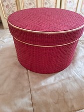 Vintage Hutablage Rot Karton   - 70er/ 80er J...