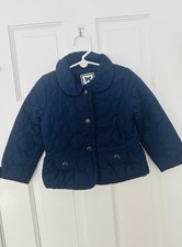 Gymboree Girls Navy Quilted Fall Jacket Size 2T-3T