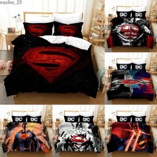 Superman Bedding Set 3PCS Superhero Duvet Cover Pillowcase Comforter Cover Gifts