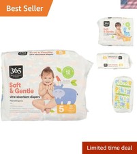 Durable Size 5 Diapers - 23 Count with Secure Tabs and Cartoon Design