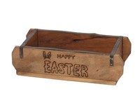 "Laursen Ziegelform \"Happy Easter\" Neu Unika Alte Backsteinform Holz Box Kiste"