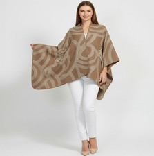 Riah Fashion Women's Shawl Soft Open Front Floral Poncho Cape Wrap