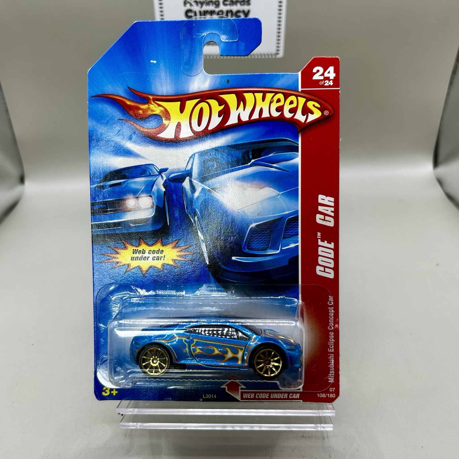 Hot Wheels Mitsubishi Eclipse Concept Code Car 2007 Blue 1:64 Carded