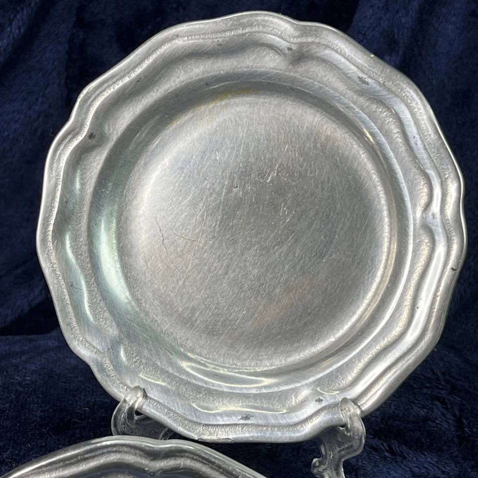 "Juego de 2 posavasos Wilton Armetale Metal Queen Anne Collection 4 3/8""" Foto 2 de 4