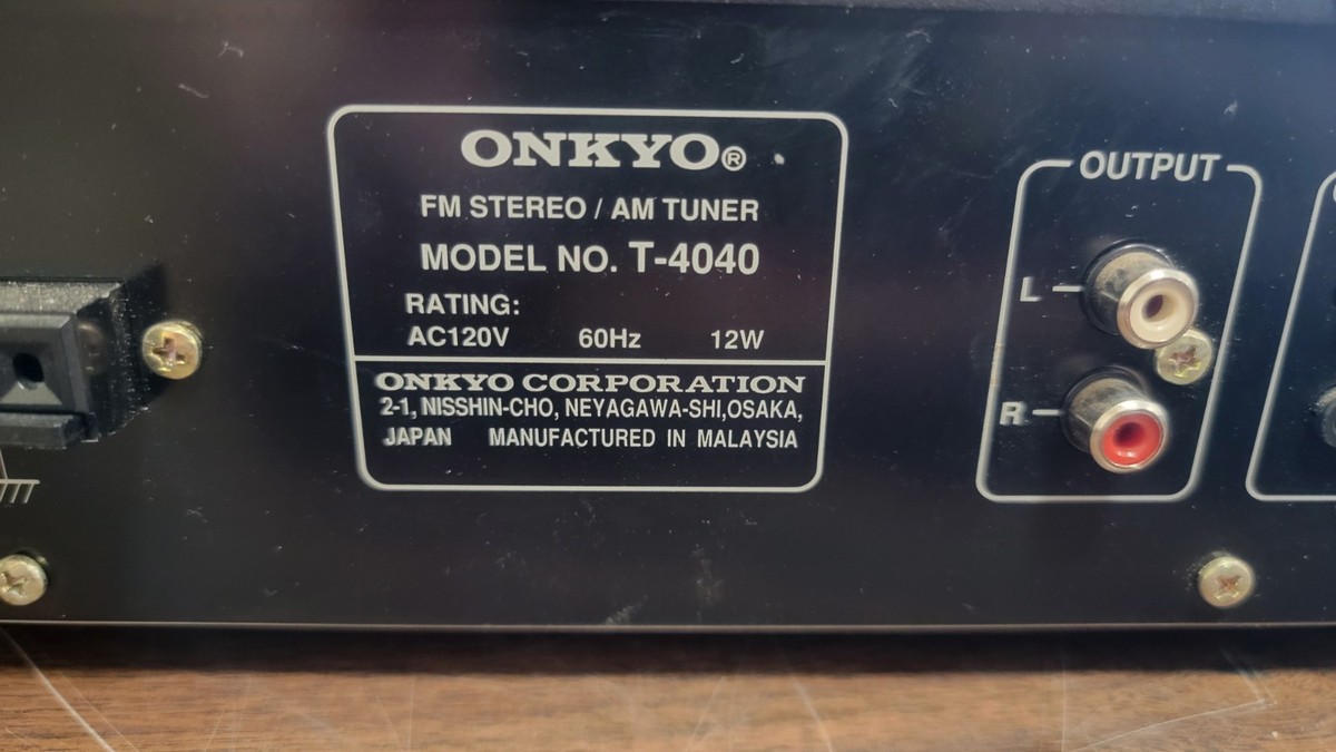 Onkyo T-4040 FM Stereo/AM Tuner | eBay