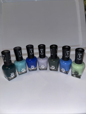 Sally Hansen Miracle Gel Nail Polish HUGE Lot, Lot of 7 Colors Pictured
