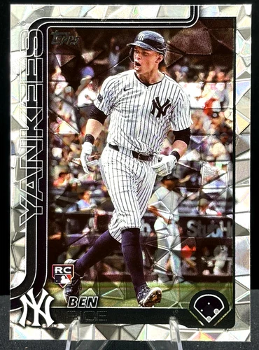 ⚾2025 Topps BEN RICE Yankees ICE Refractor Top Prospect RC ⚾