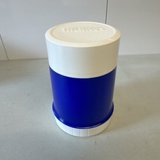 Thermos 10 OZ Food Jar Blue and White Insulated Vacuum Food Jar L22476 Vintage