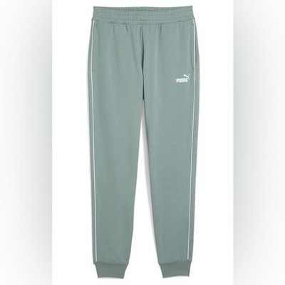 Puma Men's XL ESS Piped Tricot Pants Green Moon Joggers 686567 30