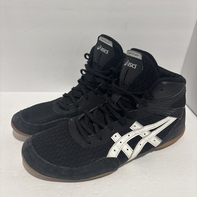 ASICS Matflex Wrestling Shoes Mens 7.5 Black White Mat Shoes 1081A051
