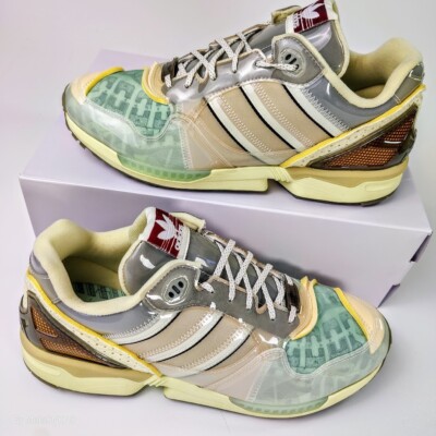 Adidas US 13 Men White/Chalk/Yellow -Retro ZX 6000 X Ray