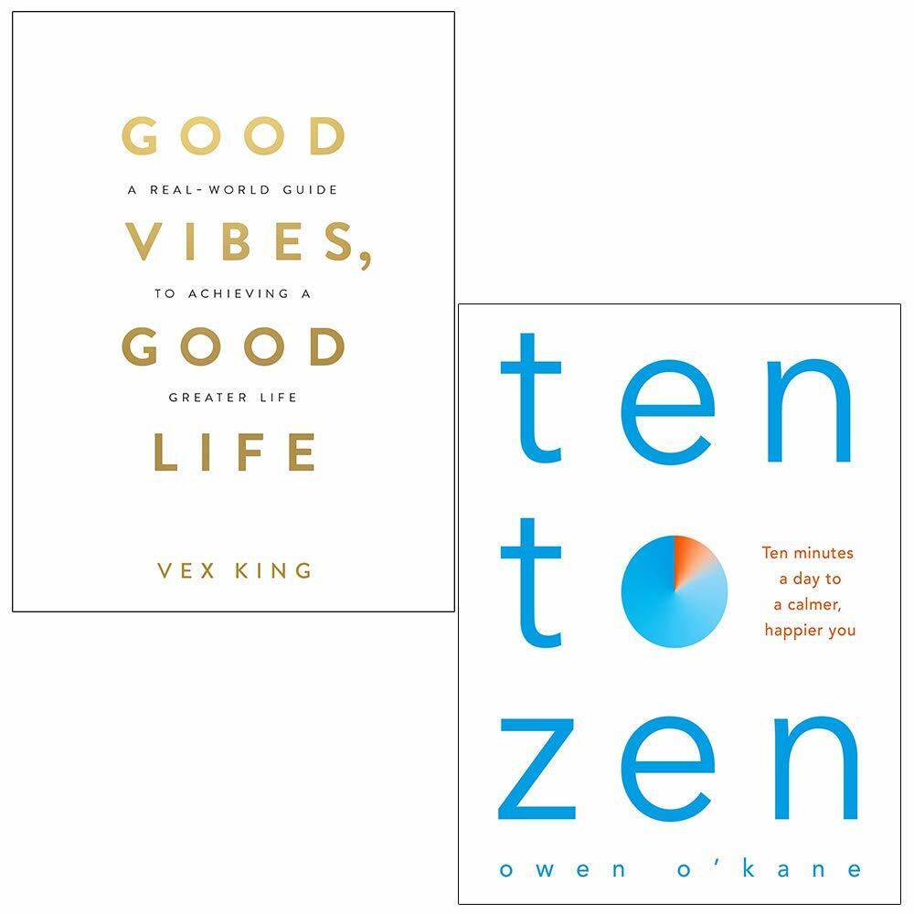 Good Vibes, Good Life & Ten to Zen Minutes 2 Books Collection Set Paperback NEW