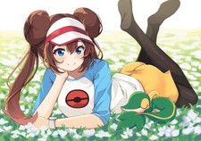 Pokemon anime reillusto black and white pok mon mei Pad Gaming Mat Desk