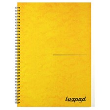 Silvine Luxpad A4 Memory Aid SEN Yellow Paper Notebook Pressboard Cover (PRA4Y) 