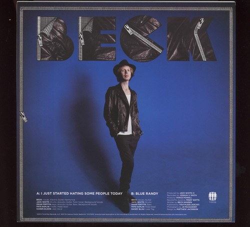 Beck - I Just Started Hating Some People Today on Third Man Tri-Color 7" - Picture 2 of 4