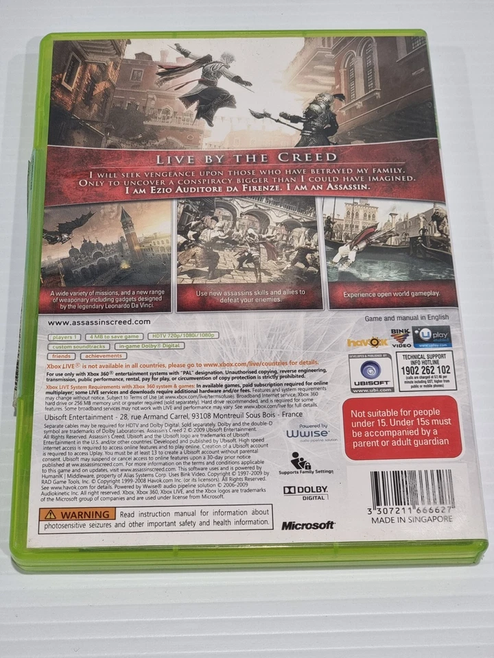 Xbox 360 Assassins Creed Revelations, Assassins Creed 2 & Black Flag Bundle Lot - Image 4 of 4