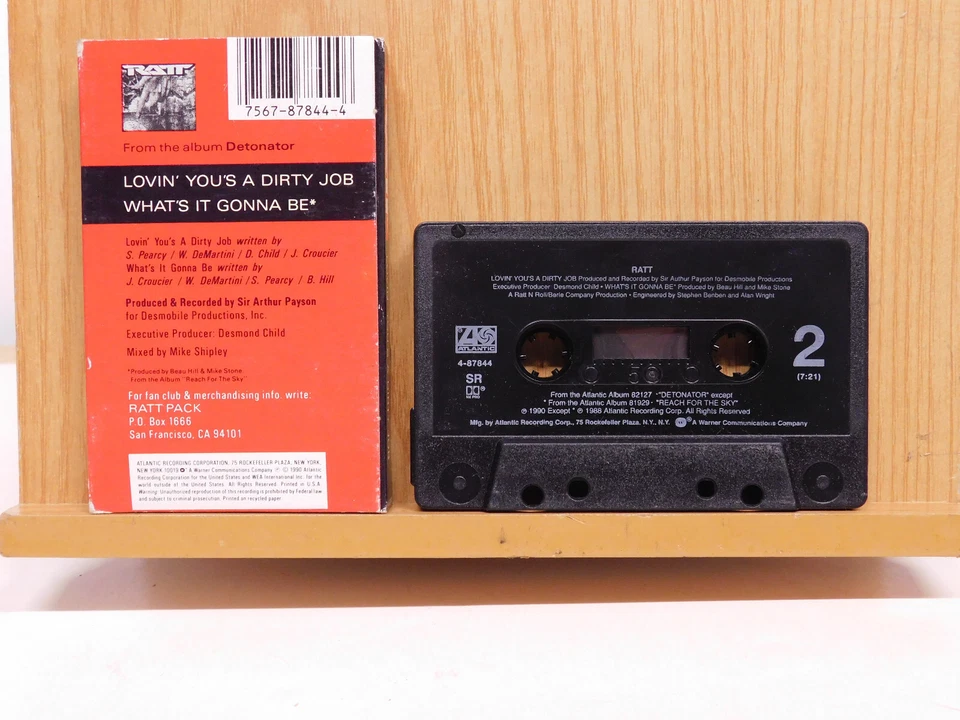 Ratt rock Cassette Lovin' You's A Dirty Job on Atlantic - Image 2 of 3