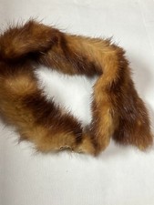 Vintage Fashion Doll Brown Furry Doll Collar Wrap Shawl 7 long