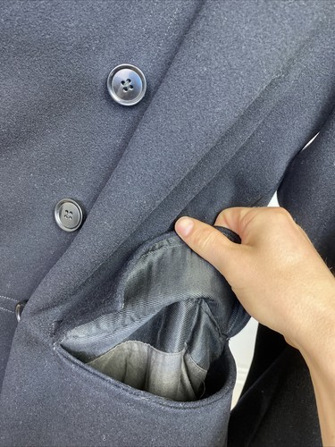 Gieves Savile Row (38) Bespoke Double Breasted 1950 Military Overcoat Jacket - Picture 7 of 23
