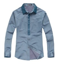 Mens Dress Shirts Long Sleeve Luxury Casual Slim Fit Business Work Camisas Shirt